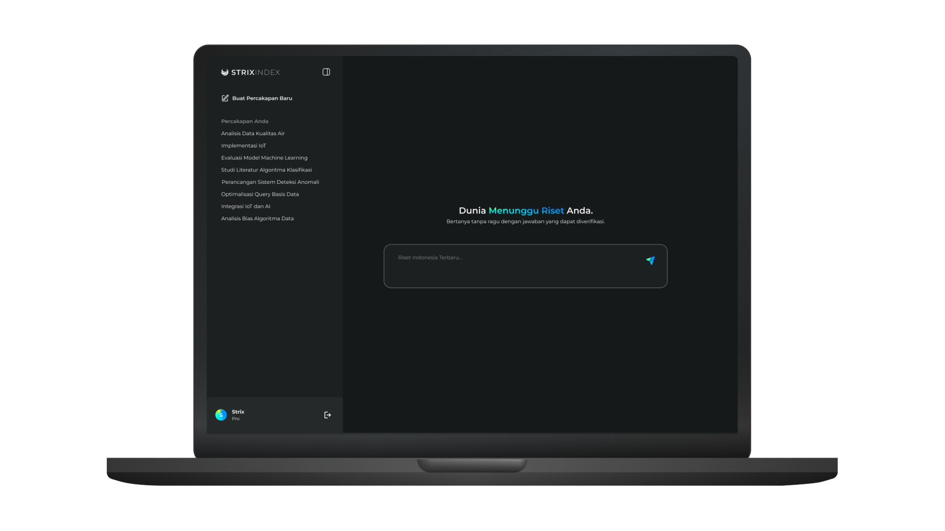 Tampilan prototype Strixindex